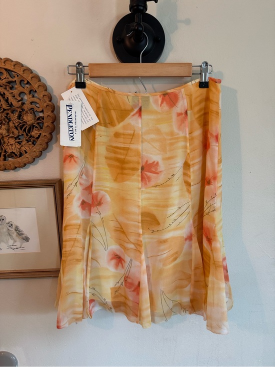 Pendleton Dresses & Skirts - Pendleton Silk Yellow & Orange Floral A-Line Skirt